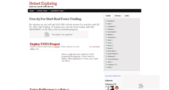 Desktop Screenshot of dotnetexploring.blogspot.com