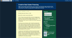 Desktop Screenshot of creativerealestatefinancing.blogspot.com