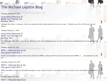 Tablet Screenshot of michaellepitreblog.blogspot.com