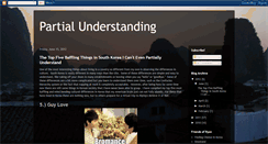 Desktop Screenshot of partialunderstanding.blogspot.com