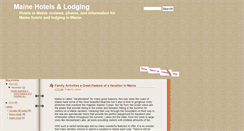 Desktop Screenshot of mainehotelsandlodging.blogspot.com