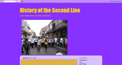 Desktop Screenshot of historyofthesecondline.blogspot.com