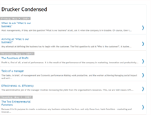 Tablet Screenshot of drucker-condensed.blogspot.com