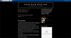 Desktop Screenshot of goingbackwithgod.blogspot.com