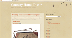 Desktop Screenshot of countryhomedecor.blogspot.com