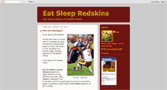 Desktop Screenshot of eatsleepredskins.blogspot.com