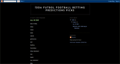 Desktop Screenshot of iddafootballbettingpredictionspicks.blogspot.com