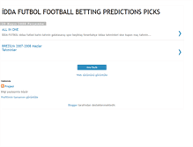 Tablet Screenshot of iddafootballbettingpredictionspicks.blogspot.com