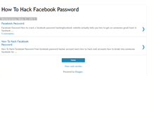 Tablet Screenshot of howtohackfacebookpassword1.blogspot.com