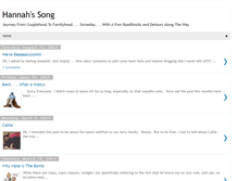 Tablet Screenshot of hannahssong.blogspot.com