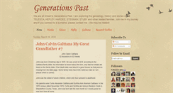 Desktop Screenshot of generationspast99.blogspot.com