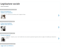 Tablet Screenshot of legislazionesociale.blogspot.com