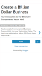 Mobile Screenshot of billiondollarbusiness.blogspot.com