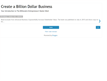 Tablet Screenshot of billiondollarbusiness.blogspot.com