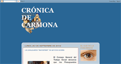 Desktop Screenshot of cronicadecarmona.blogspot.com