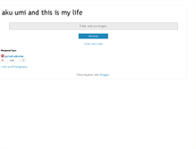 Tablet Screenshot of aku-umi-and-this-is-my-life.blogspot.com