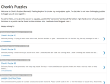 Tablet Screenshot of chorkspuzzles.blogspot.com