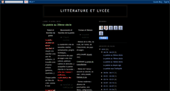 Desktop Screenshot of litteraturelycee.blogspot.com