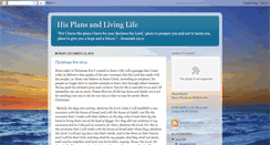 Desktop Screenshot of hisplansandlivinglife.blogspot.com