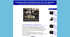 Desktop Screenshot of downloaddriveraxioopico.blogspot.com