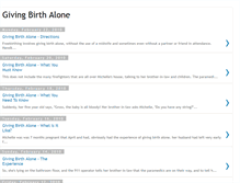 Tablet Screenshot of givingbirthalone.blogspot.com