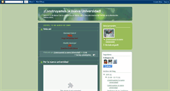 Desktop Screenshot of construyamoslanuevauniversidad.blogspot.com