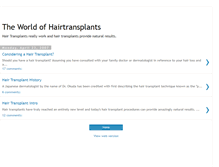 Tablet Screenshot of hairtransplantinfo.blogspot.com