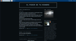 Desktop Screenshot of elpoderdetunombre.blogspot.com