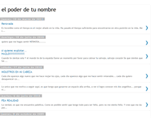 Tablet Screenshot of elpoderdetunombre.blogspot.com