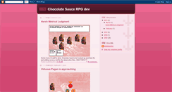 Desktop Screenshot of chocolatesaucerpgdev.blogspot.com