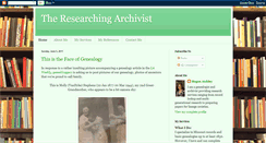 Desktop Screenshot of genealogyresearchservice.blogspot.com