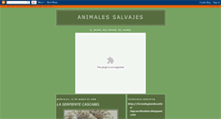 Desktop Screenshot of animalesnodomesticos.blogspot.com