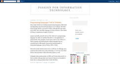 Desktop Screenshot of passionforinforamtiontechnology.blogspot.com