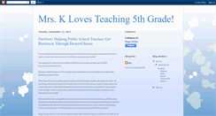 Desktop Screenshot of mrsklovesteaching5thgrade.blogspot.com