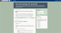 Desktop Screenshot of abnormalpsych233spr2009.blogspot.com