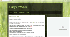 Desktop Screenshot of macymemoirs.blogspot.com