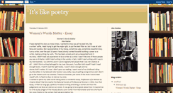 Desktop Screenshot of itslikepoetry.blogspot.com