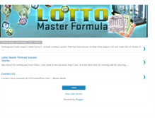 Tablet Screenshot of lotto-master-formula-review-download.blogspot.com