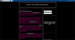 Desktop Screenshot of how-to-win-ex-back-blog.blogspot.com
