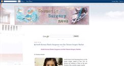 Desktop Screenshot of cosmeticsurgery-news.blogspot.com