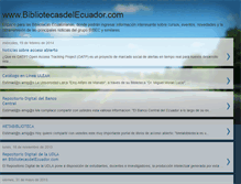 Tablet Screenshot of bibliotecasdelecuador.blogspot.com