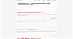 Desktop Screenshot of lowongankerjobs.blogspot.com