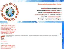 Tablet Screenshot of ensinodelinguasetecnologia.blogspot.com