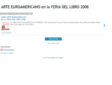 Tablet Screenshot of feriadellibro2008arteeuroamericano.blogspot.com