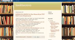 Desktop Screenshot of bookfan2010.blogspot.com