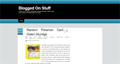 Desktop Screenshot of bloggedonstuff.blogspot.com