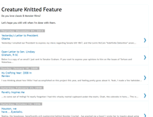 Tablet Screenshot of creature-knitted-feature.blogspot.com