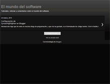 Tablet Screenshot of elmundodelsoftware.blogspot.com