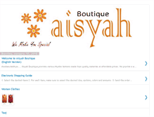 Tablet Screenshot of aisyah-boutique.blogspot.com