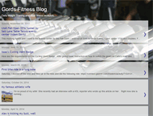 Tablet Screenshot of gordsfitnessblog.blogspot.com